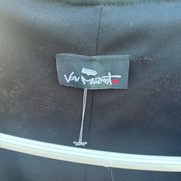 Versace Black Ribbed Ruffled Mini Dress - Picture 3 of 4